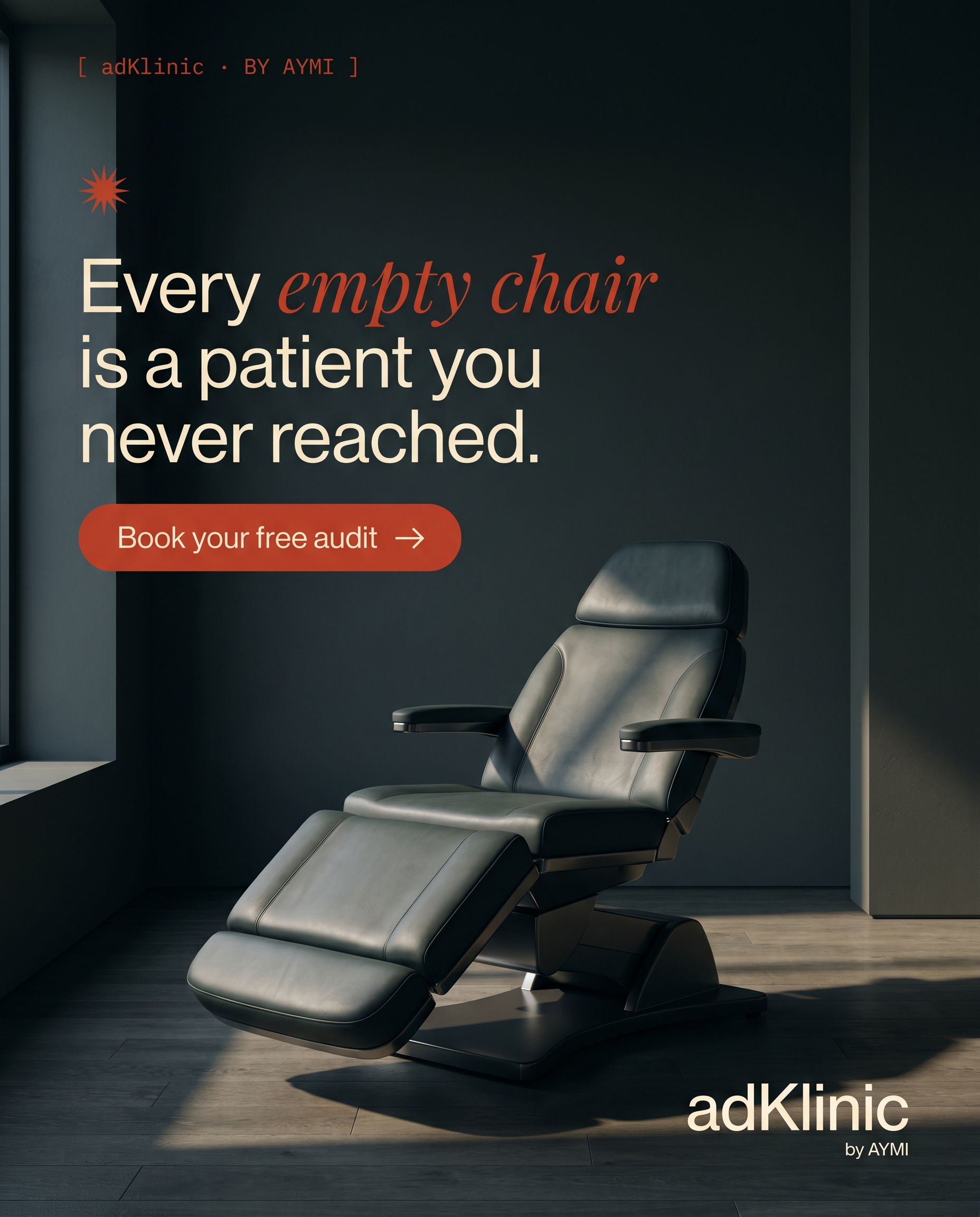 adKlinic ad: Every empty chair is a patient you never reached